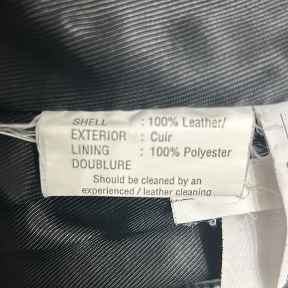 Black leather tie jacket - Picture 6 of 6